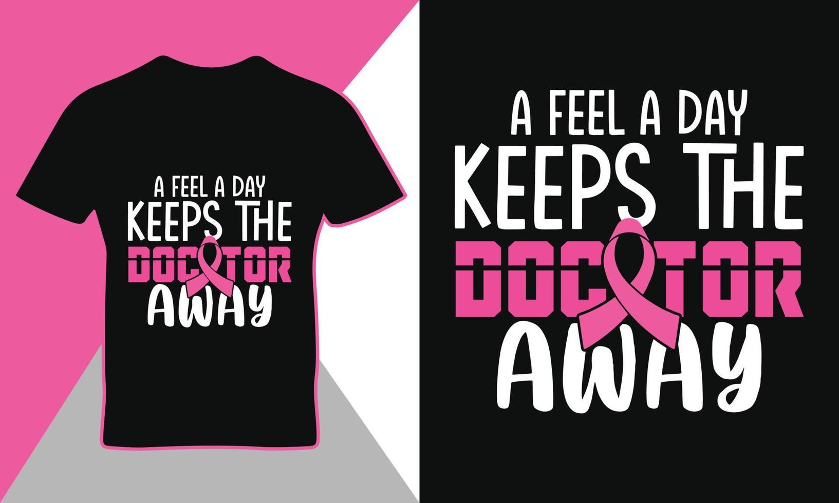 borst kanker bewustzijn citaat typografie t-shirt ontwerp sjabloon vector