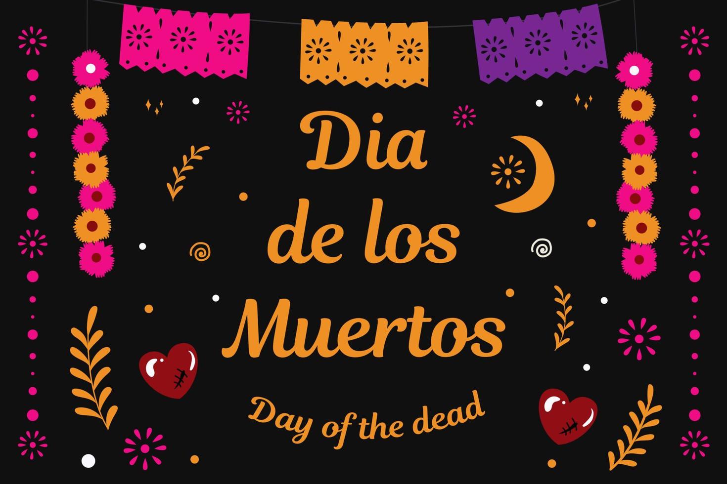 dia de muertos. dag van de dood. ornament, vector illustratie.