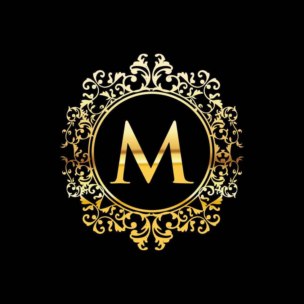 illustratie van goud luxe logo ontwerp vector