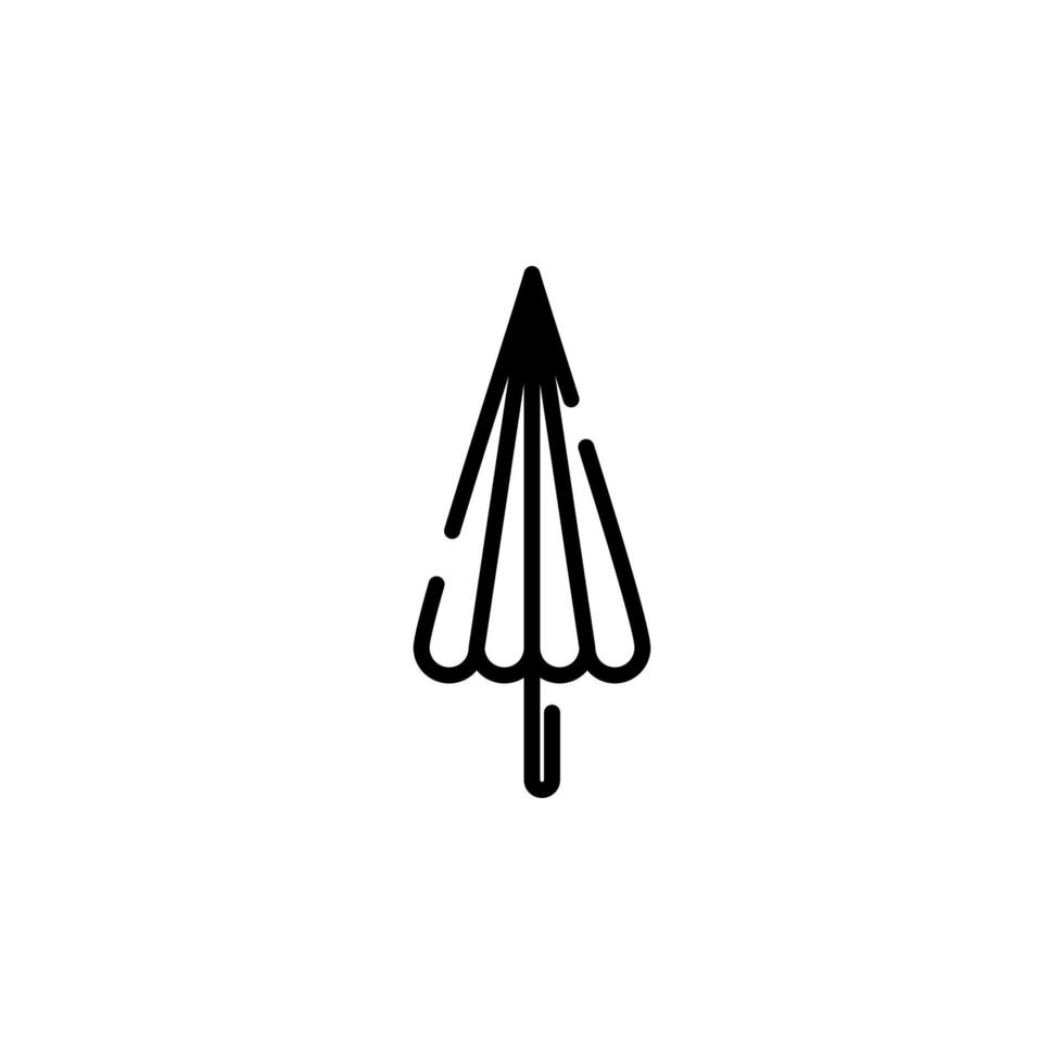 paraplu, het weer, bescherming stippel lijn icoon vector illustratie logo sjabloon. geschikt voor veel doeleinden.