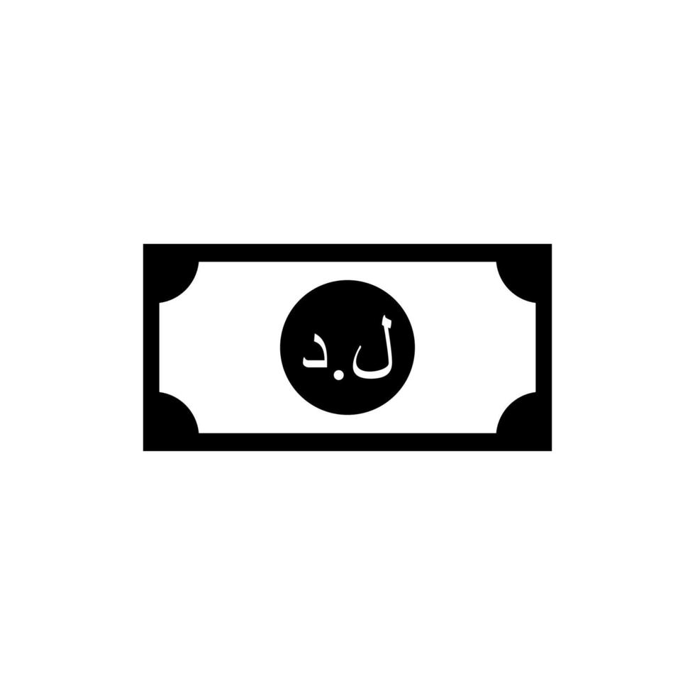 Libië valuta icoon symbool, Libisch dinar, lyd. vector illustratie