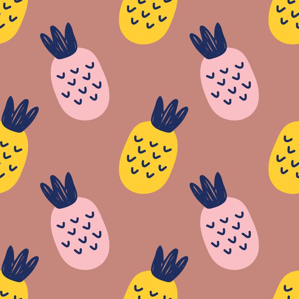 hand tekenen schattig fruit naadloos patroon ontwerp voor omhulsel papier vector