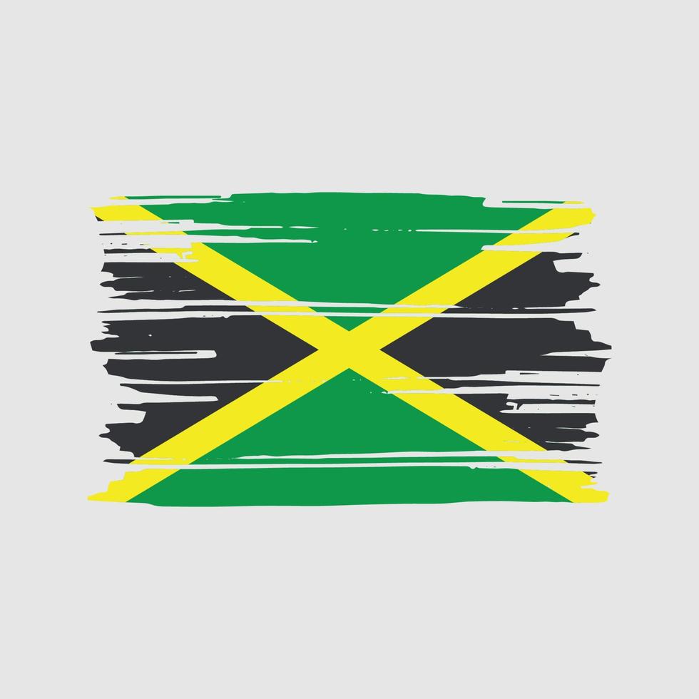 Jamaica vlag borstel vector. nationaal vlag ontwerp vector