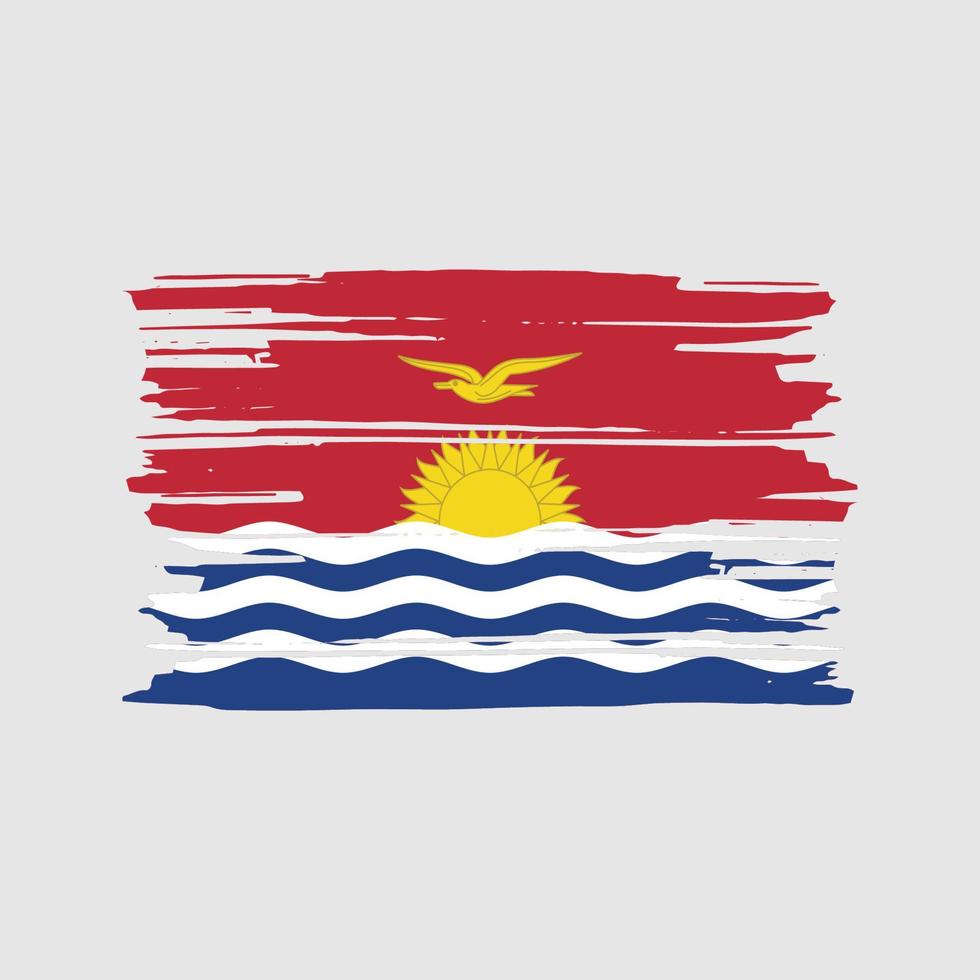 Kiribati vlag borstel vector. nationaal vlag ontwerp vector