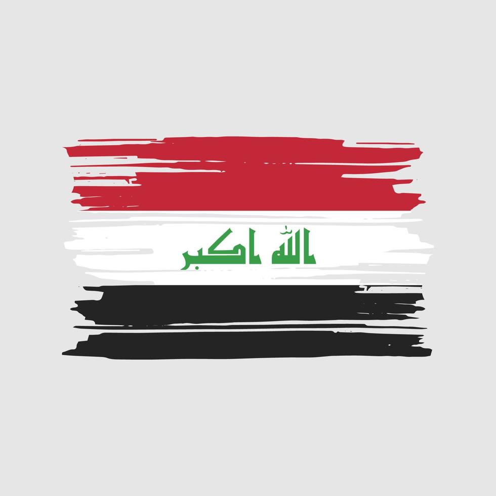 Irak vlag borstel vector. nationaal vlag ontwerp vector