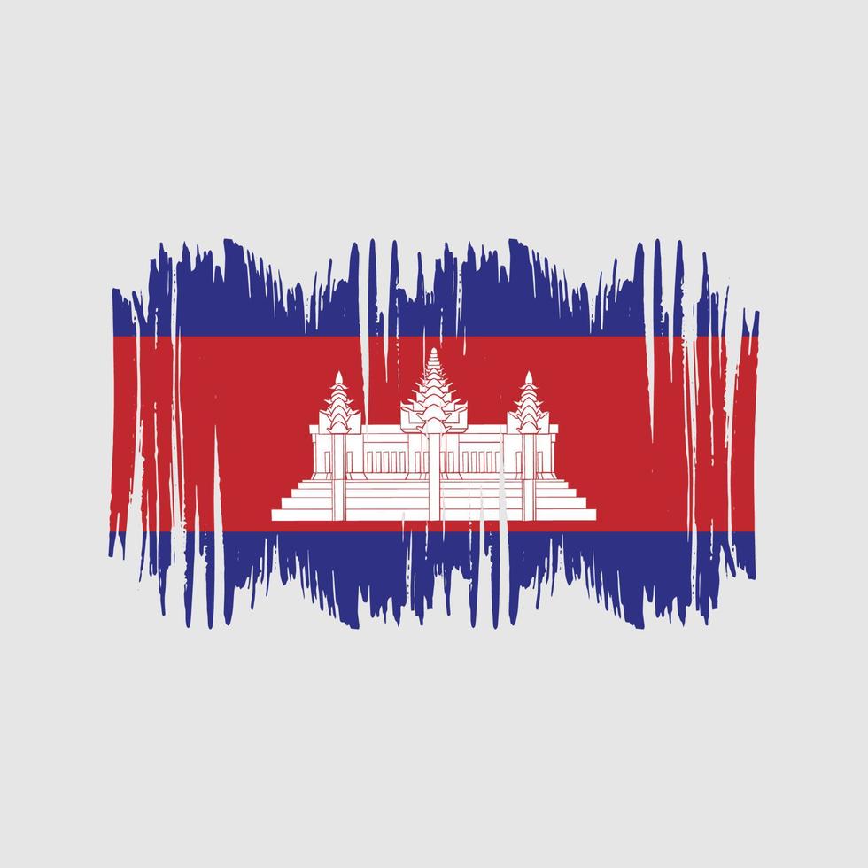 Cambodja vlag vector borstel. nationaal vlag borstel vector