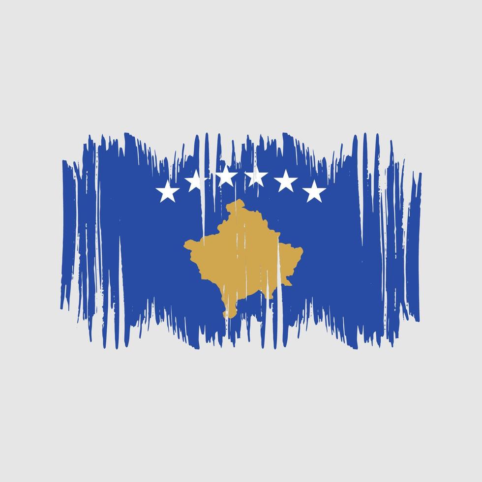 Kosovo vlag vector borstel. nationaal vlag borstel vector