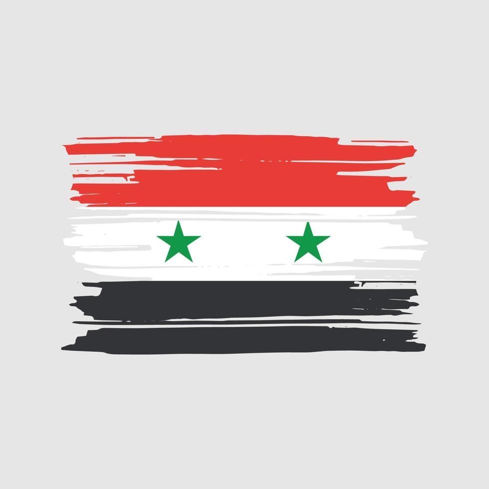 Syrië vlag borstel vector. nationaal vlag ontwerp vector