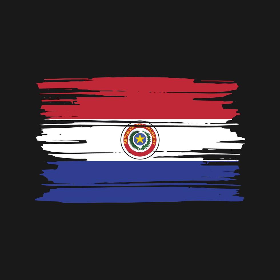 Paraguay vlag borstel vector. nationaal vlag ontwerp vector