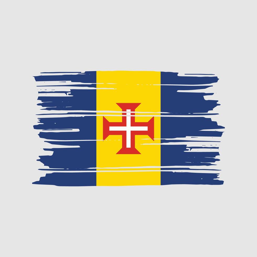 Madeira vlag borstel vector. nationaal vlag ontwerp vector