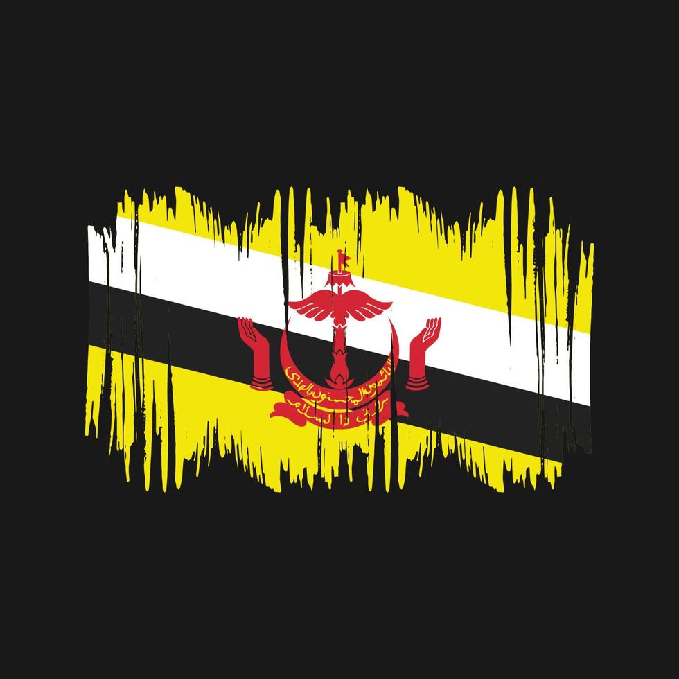 Brunei vlag vector borstel. nationaal vlag borstel vector