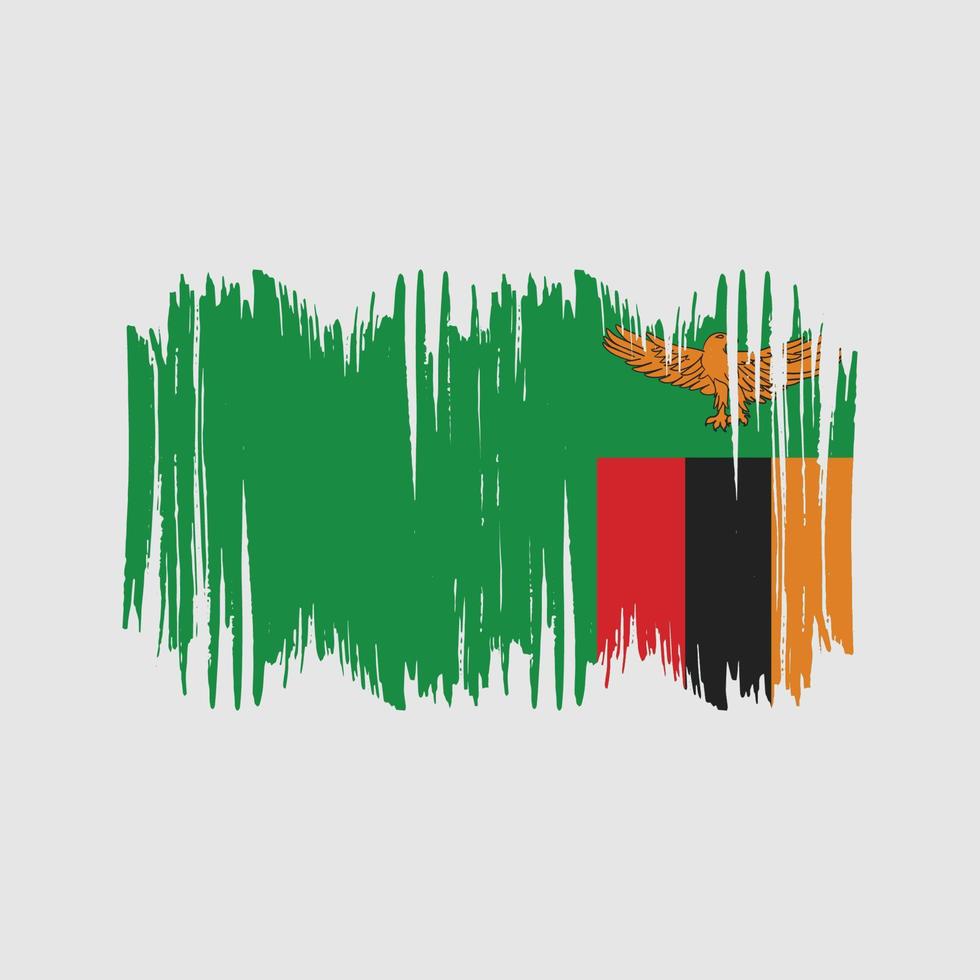 Zambia vlag vector borstel. nationaal vlag borstel vector