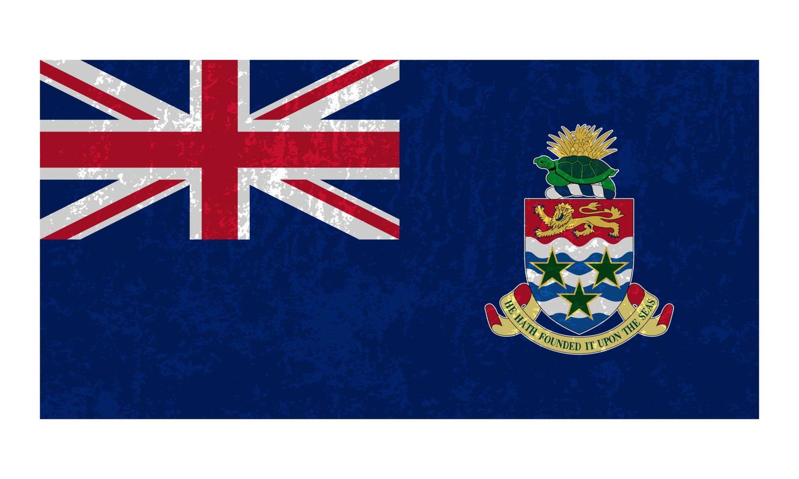 kaaiman eilanden grunge vlag, officieel kleuren en proportie. vector illustratie.
