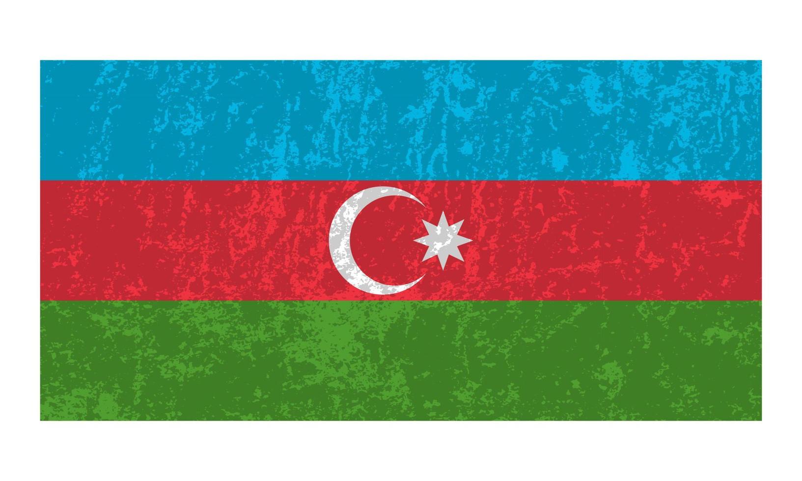 Azerbeidzjan grunge vlag, officieel kleuren en proportie. vector illustratie.