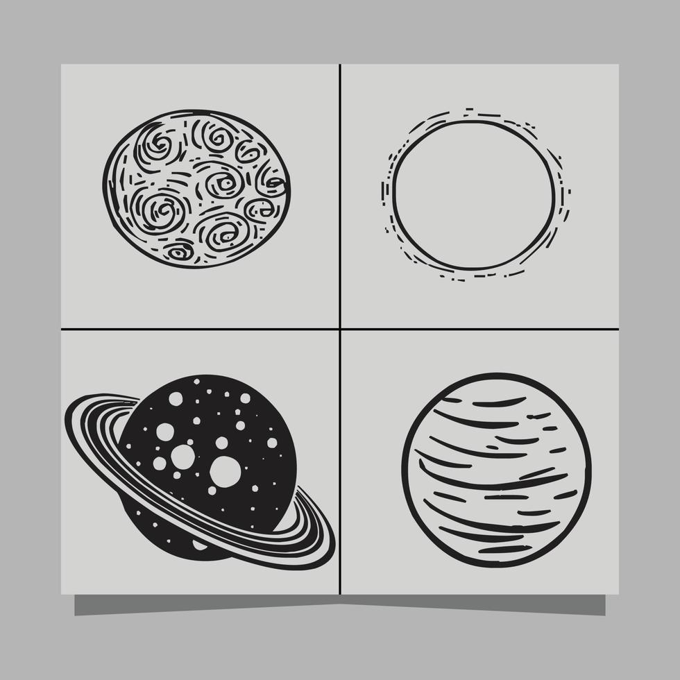 vector illustratie van planeten Aan papier, heel geschikt voor logos en flyers