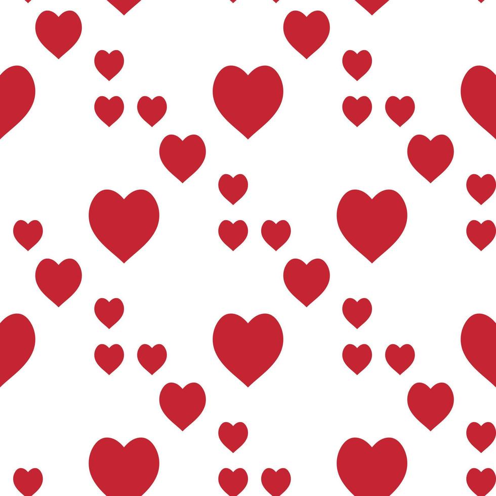 naadloos patroon in helder rood harten voor kleding stof, textiel, kleren, tafelkleed en andere dingen. vector afbeelding.