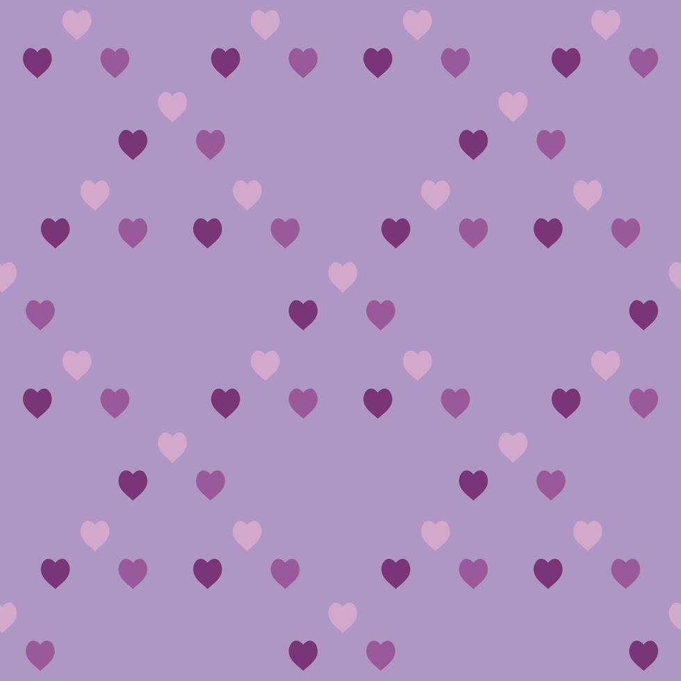 naadloos patroon met paars en roze harten Aan lila achtergrond. vector afbeelding.