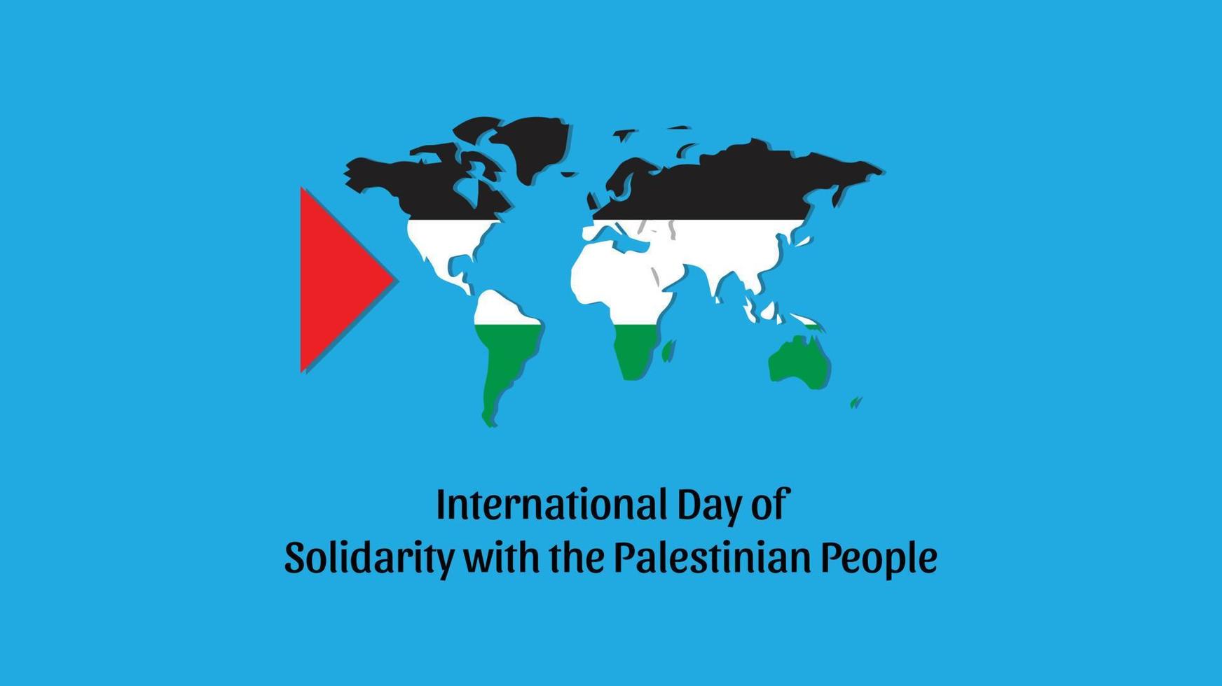 Internationale dag van solidariteit met de Palestijn mensen. vector illustratie