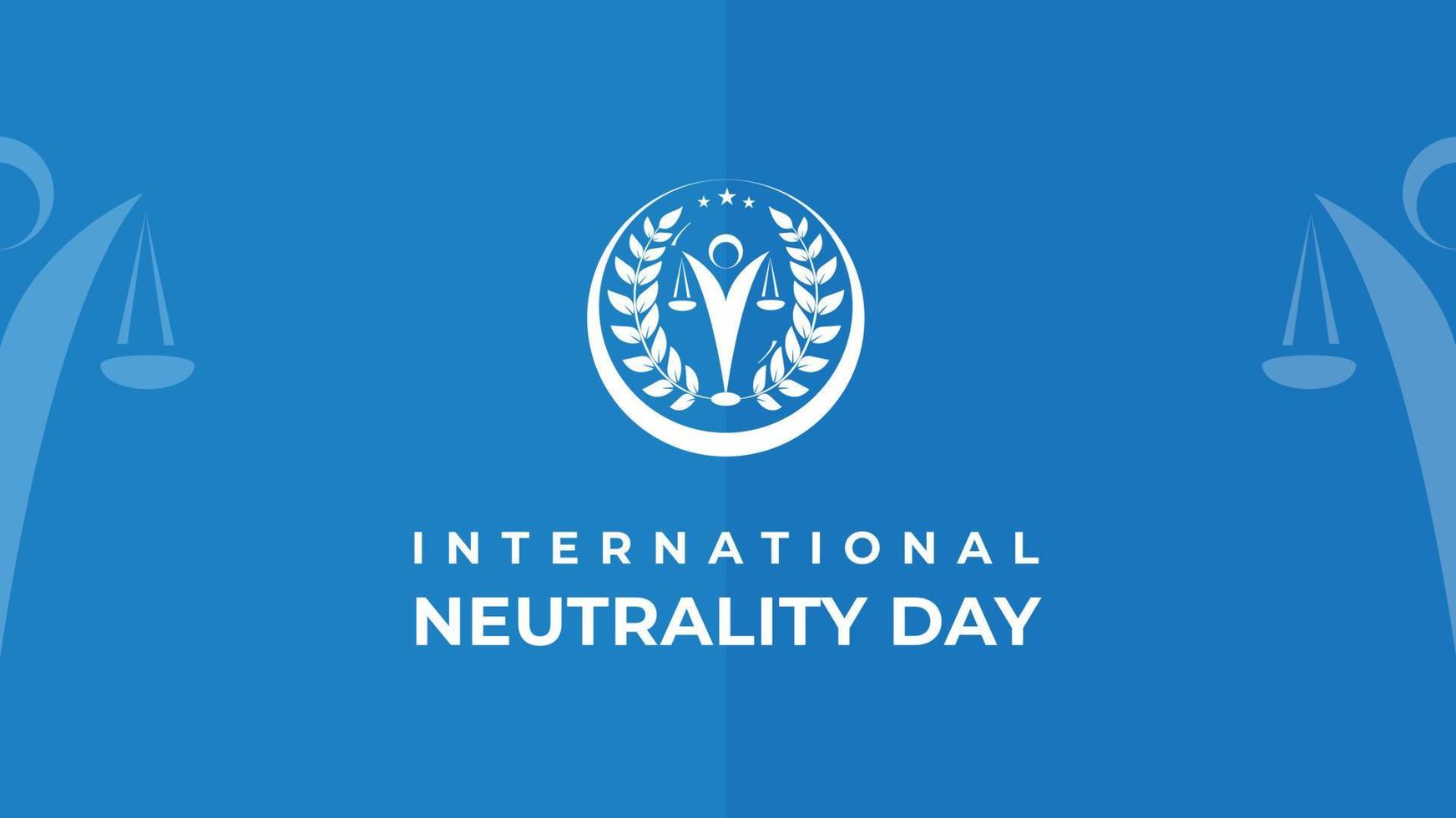 Internationale dag van neutraliteit. vector illustratie