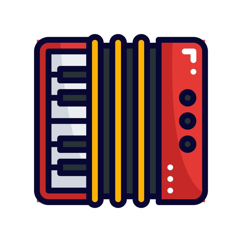 accordeon gevulde lijn stijl icoon. vector illustratie voor grafisch ontwerp, website, app