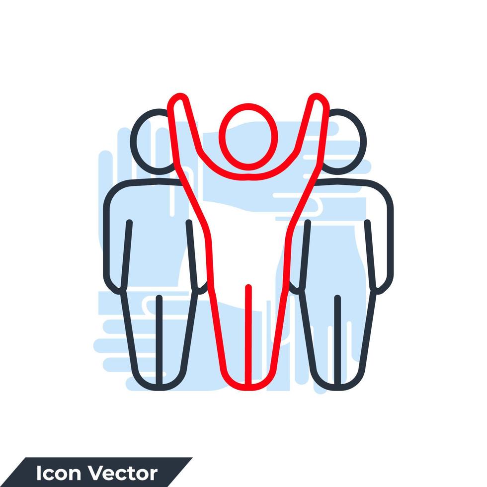 mensen team icoon logo vector illustratie. werk groep symbool sjabloon voor grafisch en web ontwerp verzameling