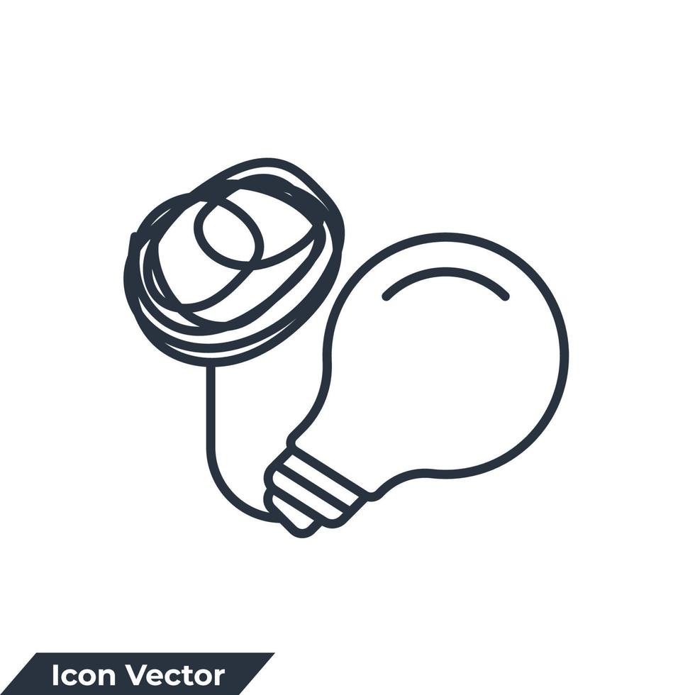 licht lamp innovatie icoon logo vector illustratie. oplossing symbool sjabloon voor grafisch en web ontwerp verzameling