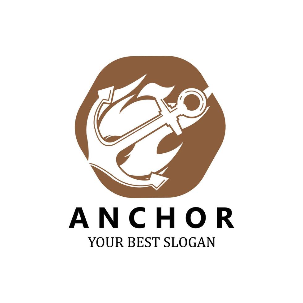 schip anker logo pictogram vector, haven, retro ontwerp illustratie vector