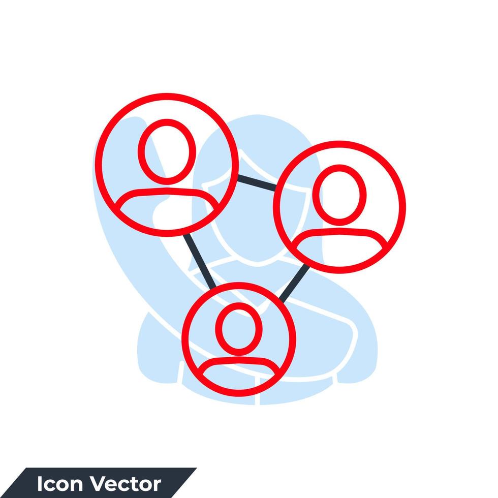 mensen netwerk icoon logo vector illustratie. verbinding symbool sjabloon voor grafisch en web ontwerp verzameling