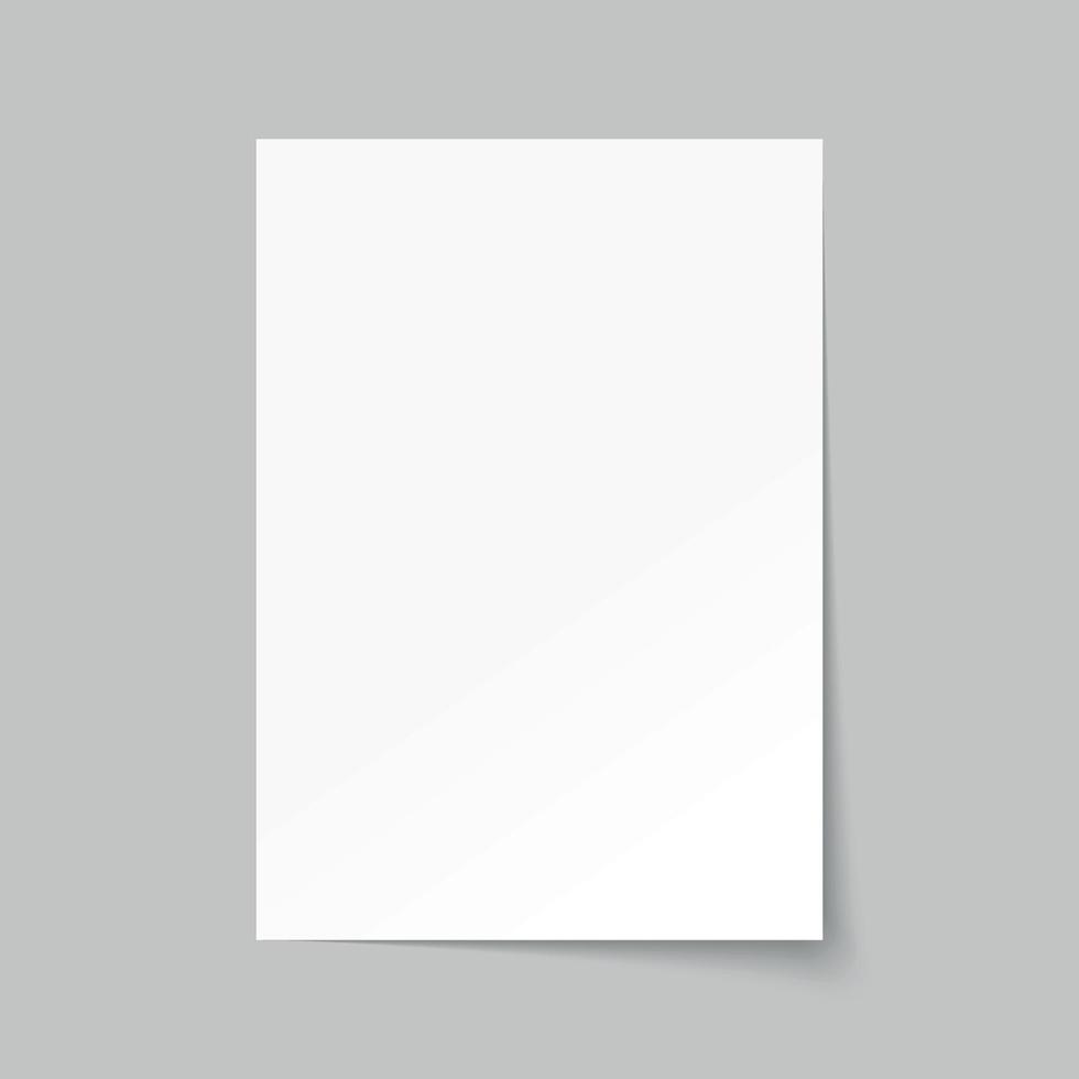 blanco a4 papier sjabloon. brochure mockup voor uw ontwerp vector