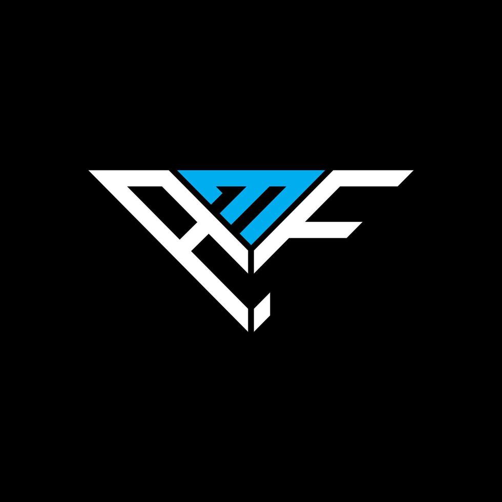 amf brief logo creatief ontwerp met vector grafisch, amf gemakkelijk en modern logo in driehoek vorm geven aan.