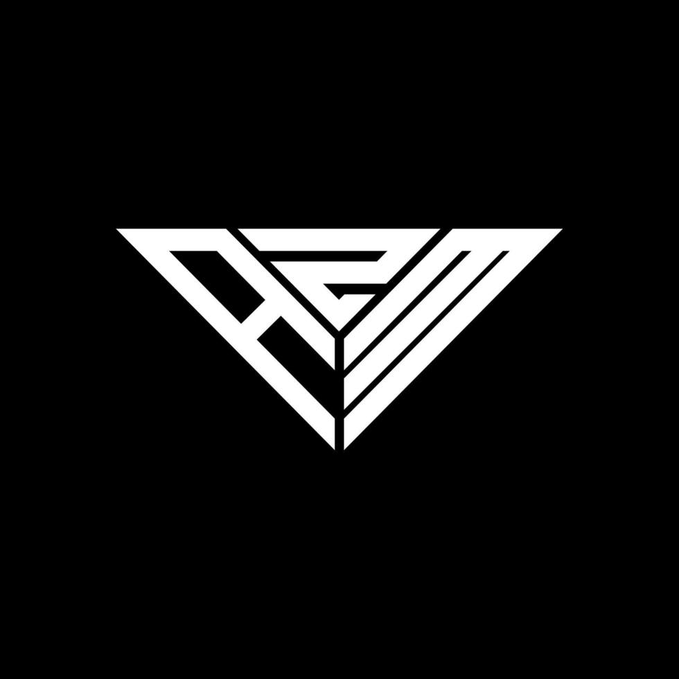 azm brief logo creatief ontwerp met vector grafisch, azm gemakkelijk en modern logo in driehoek vorm geven aan.