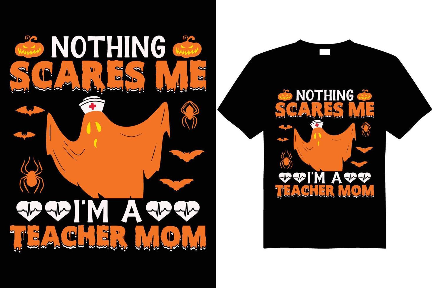 halloween t overhemd ontwerp vector leraar mam en verpleegster t overhemd