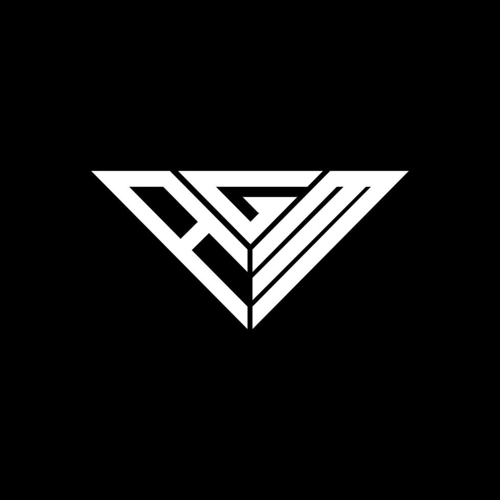 agm brief logo creatief ontwerp met vector grafisch, agm gemakkelijk en modern logo in driehoek vorm geven aan.
