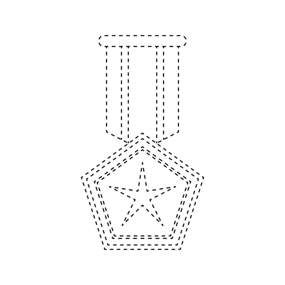 medaille traceren werkblad voor kinderen vector