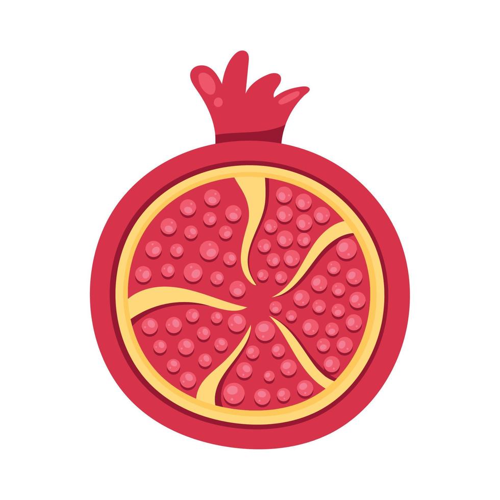 halve granaatappel fruit vector