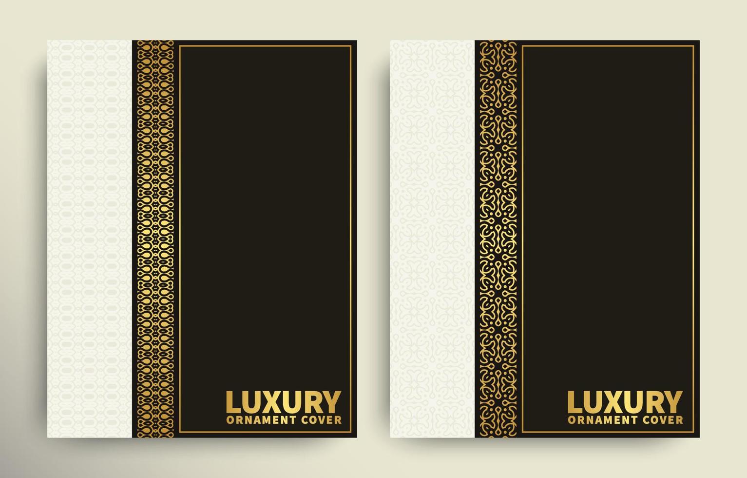 luxe ornament patroon boekomslag collectie vector