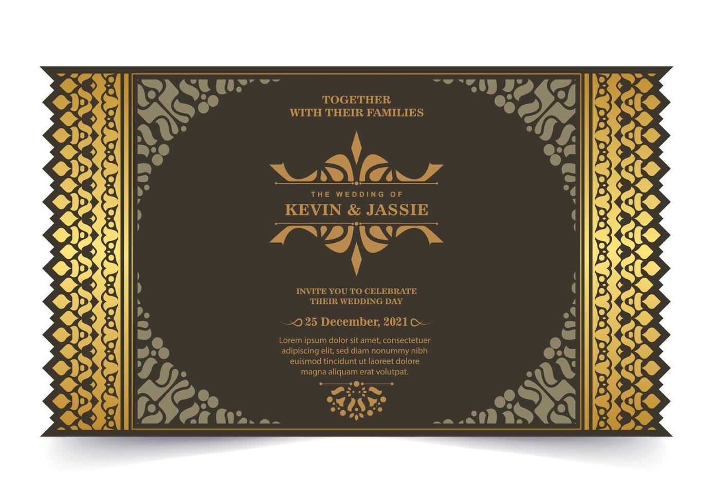 luxe vintage gouden vector uitnodiging kaartsjabloon