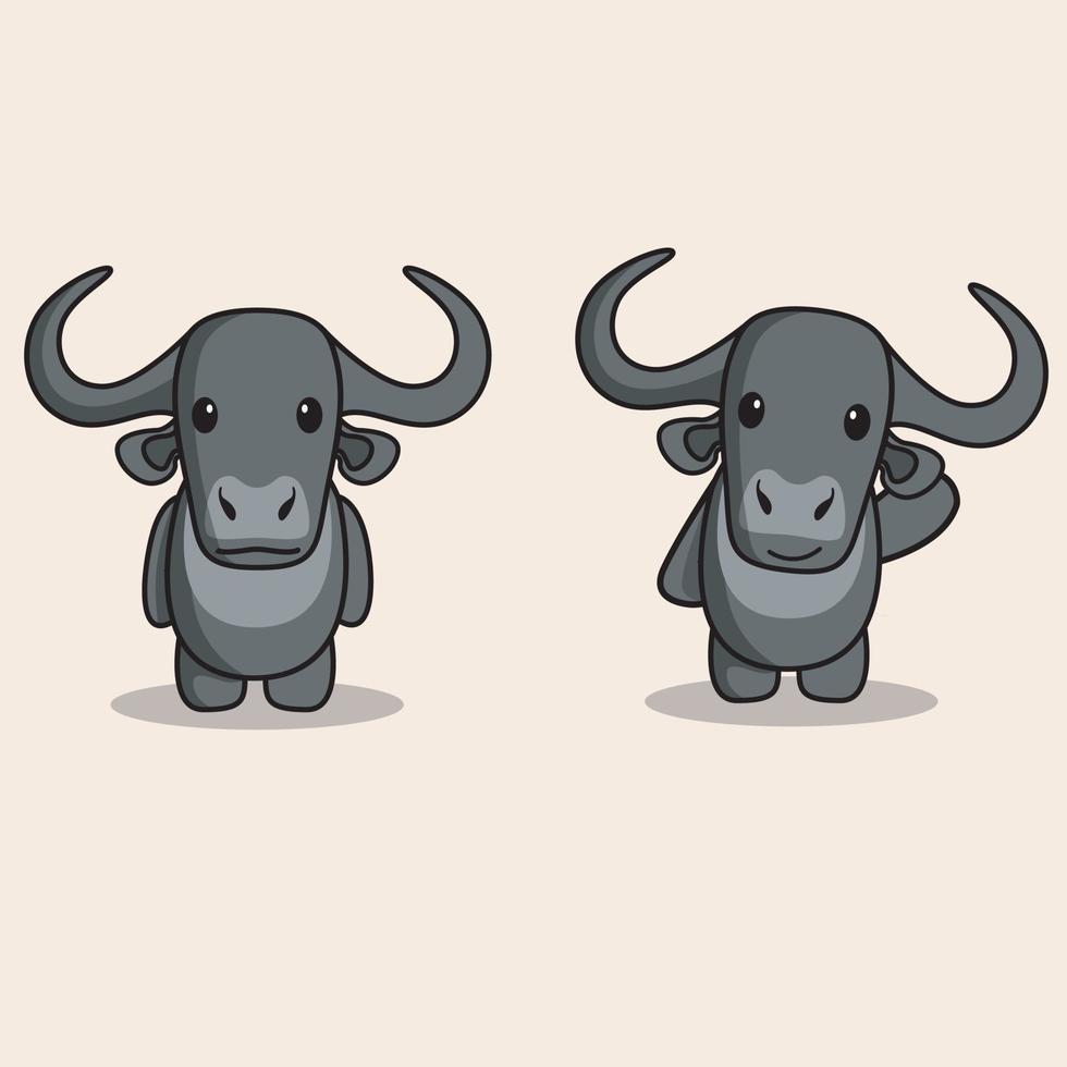 buffel tekenfilm icoon ontwerp vector