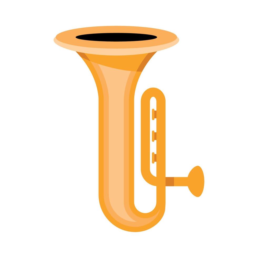 gouden trompet instrument vector