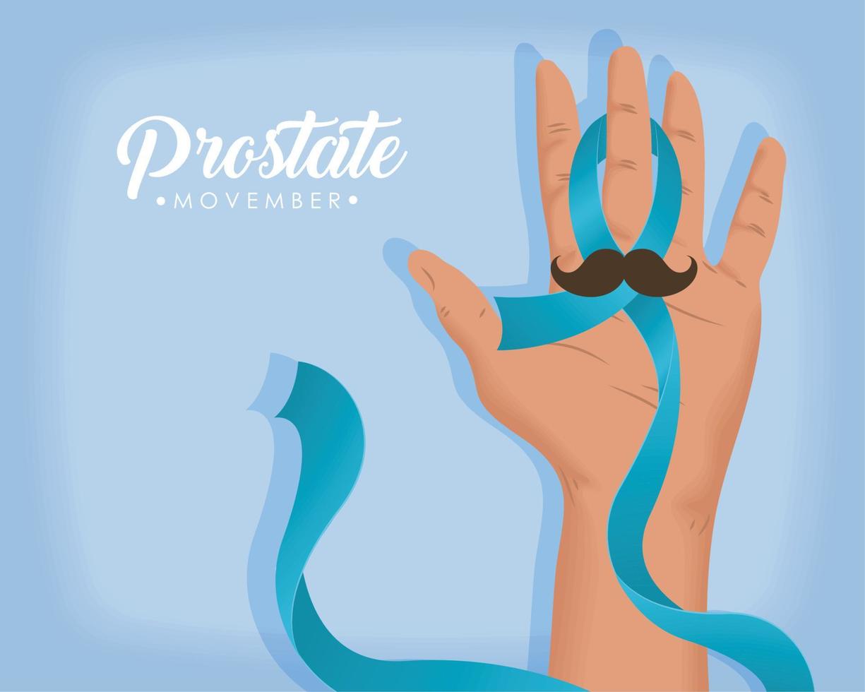 prostaat movember belettering vector