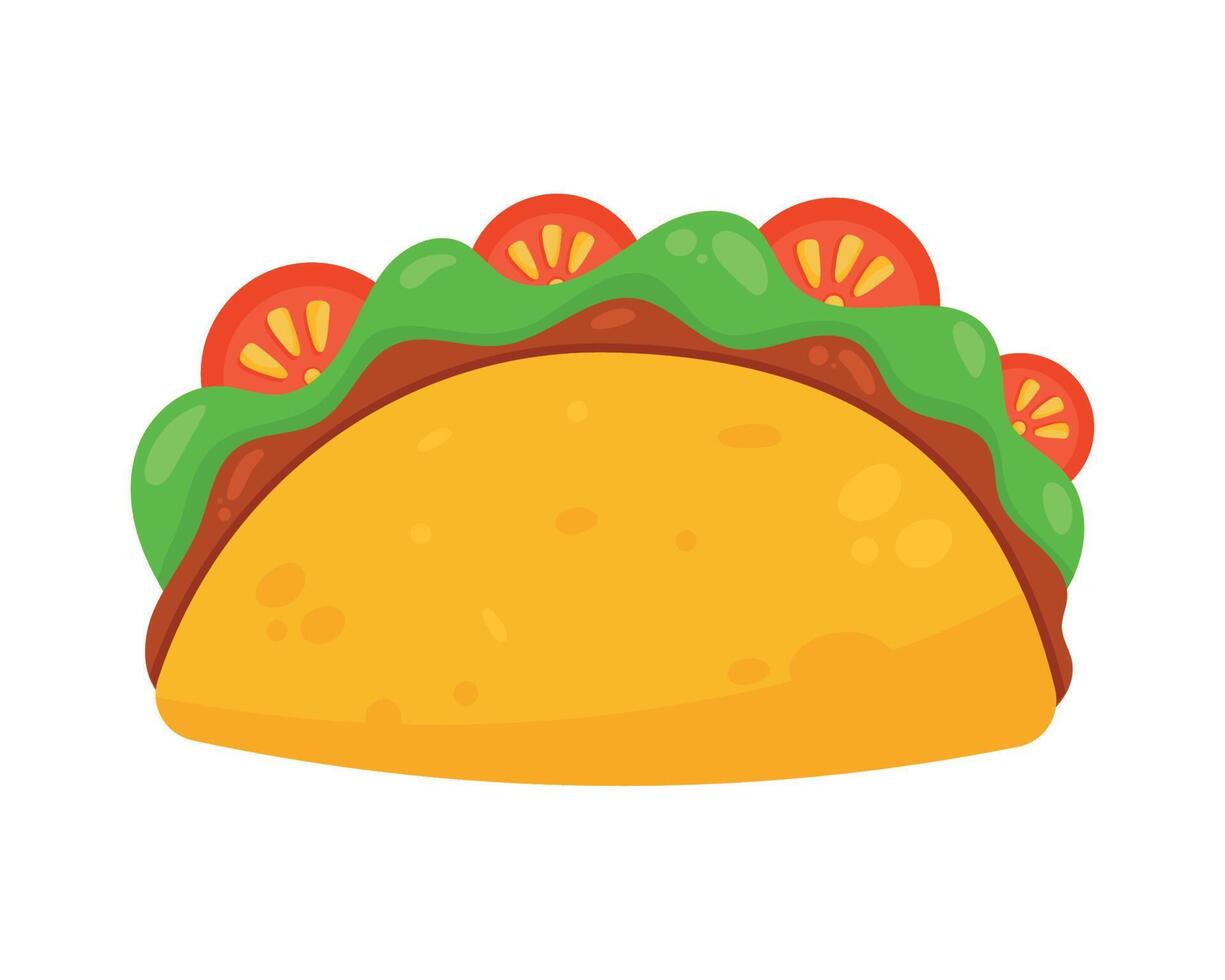 Mexicaans taco snel voedsel vector