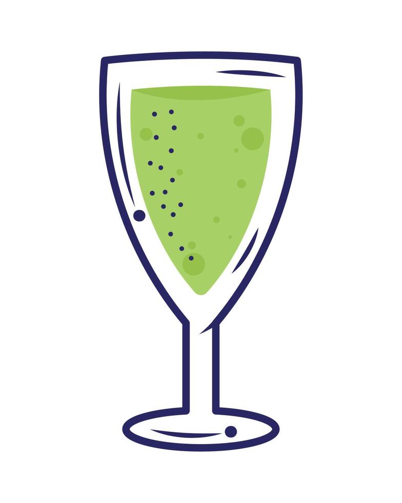 groen tropisch cocktail kop vector