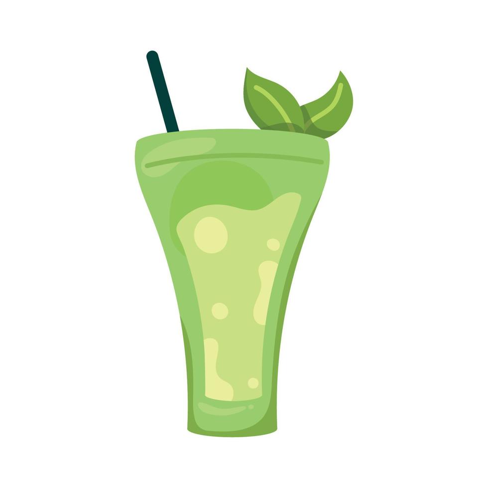 groen cocktail glas drinken vector