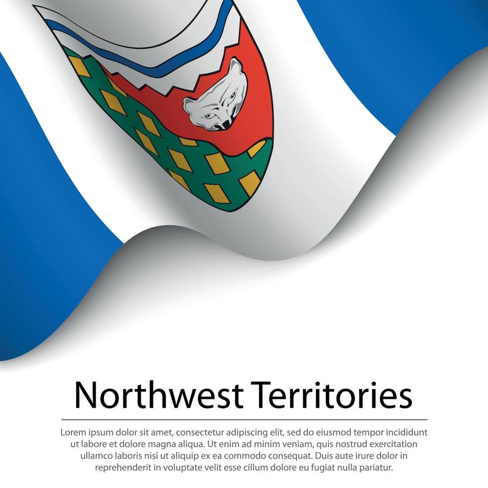 golvend vlag van is een provincie van Canada Aan wit achtergrond. vector