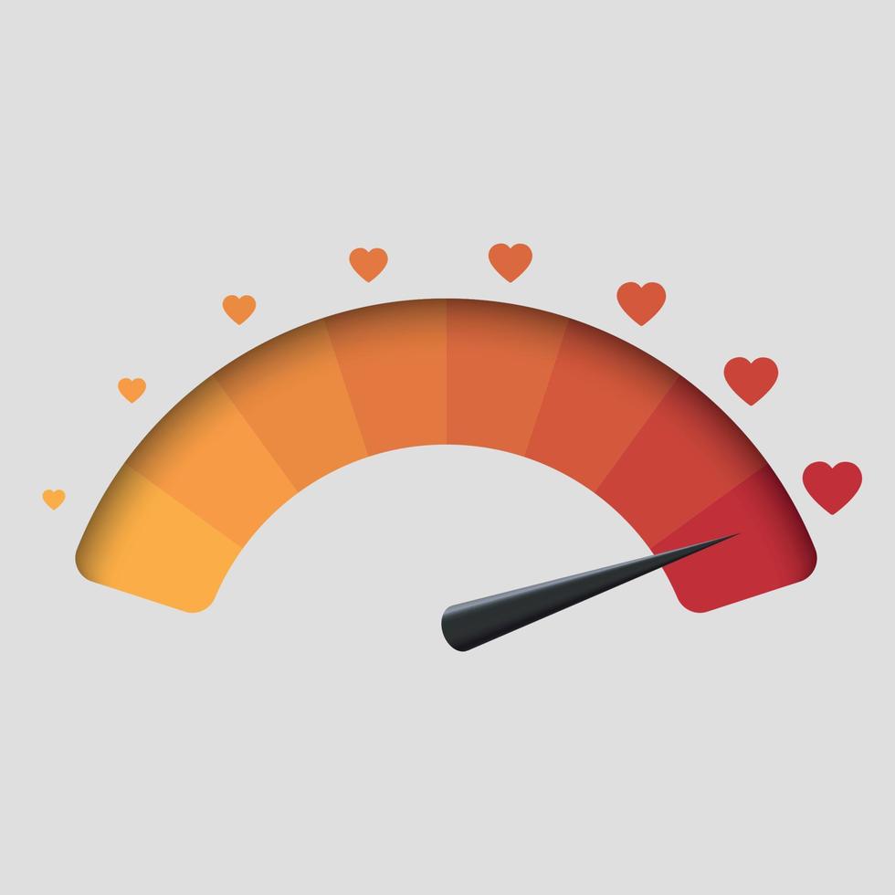 liefde meter vector illustratie