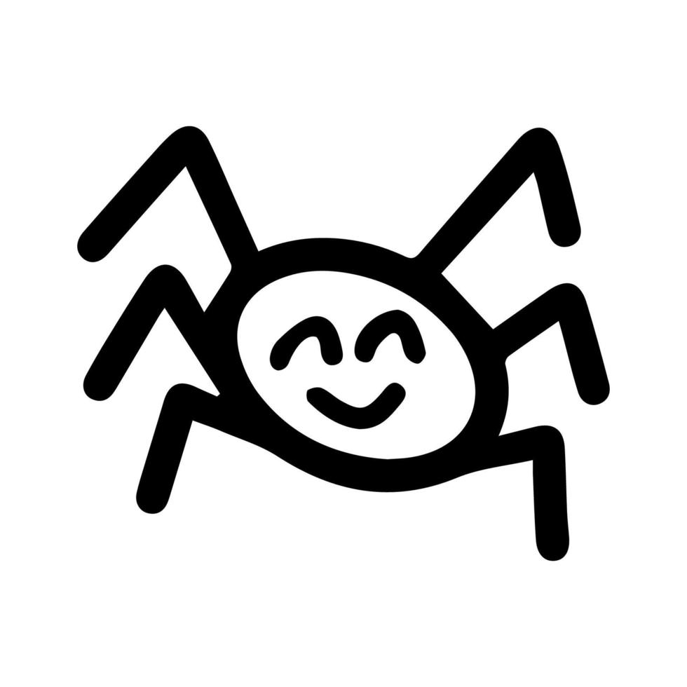 vector halloween spin web clip art. spin logo en icoon. grappig, schattig illustratie voor seizoensgebonden ontwerp, textiel, decoratie kinderen speelkamer of groet kaart. hand- getrokken prints en tekening.
