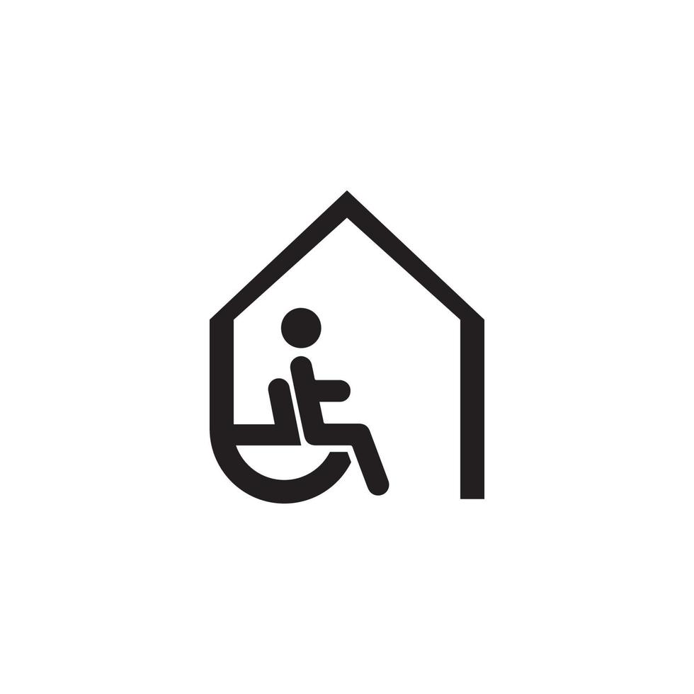 gehandicapt icoon illustratie geïsoleerd vector teken symbool