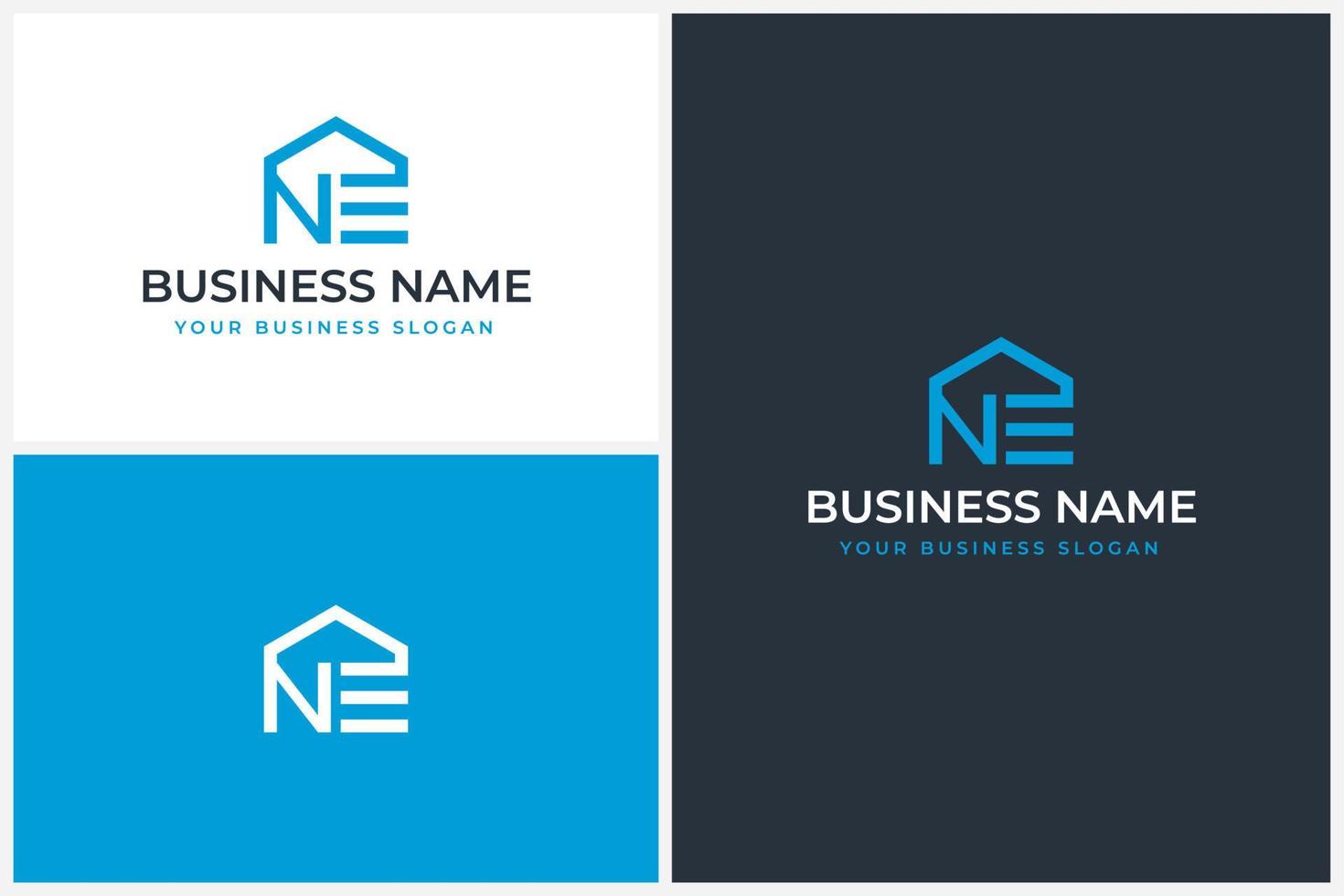 ne huis logo ontwerp vector