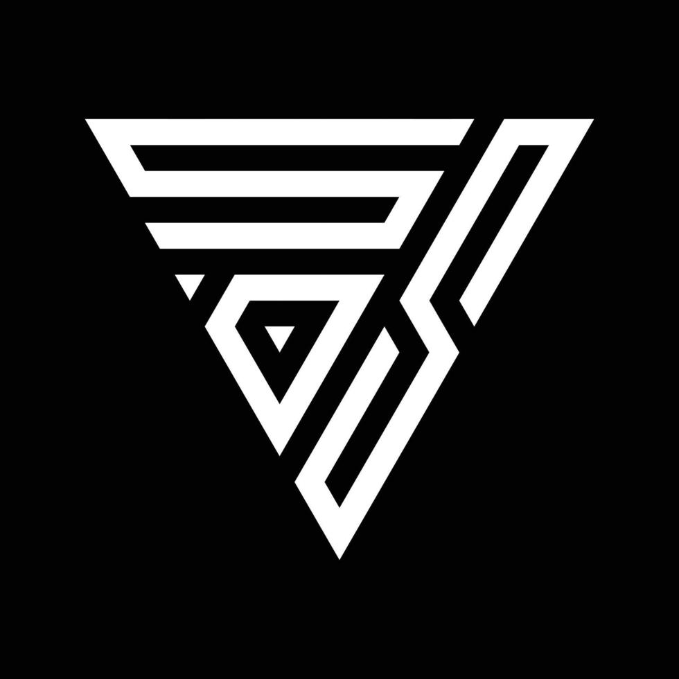 creatief driehoek drie vorm brief logo ontwerp voor uw bedrijf. vector