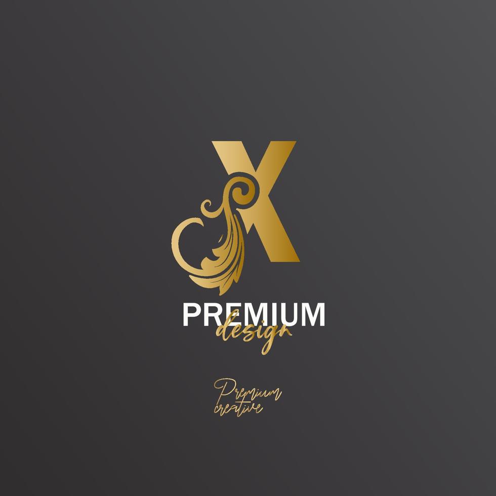 luxe letter logo vector